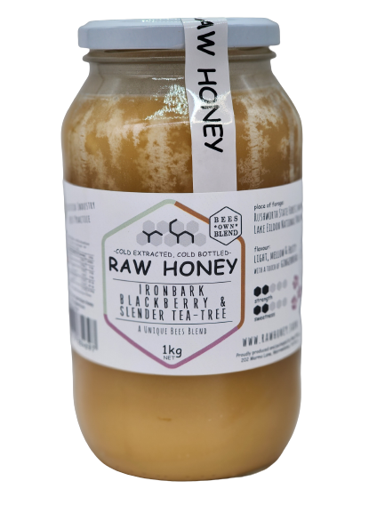 IRONBARK, BLACKBERRY AND SLENENDER TEA TREE 1KG HONEY