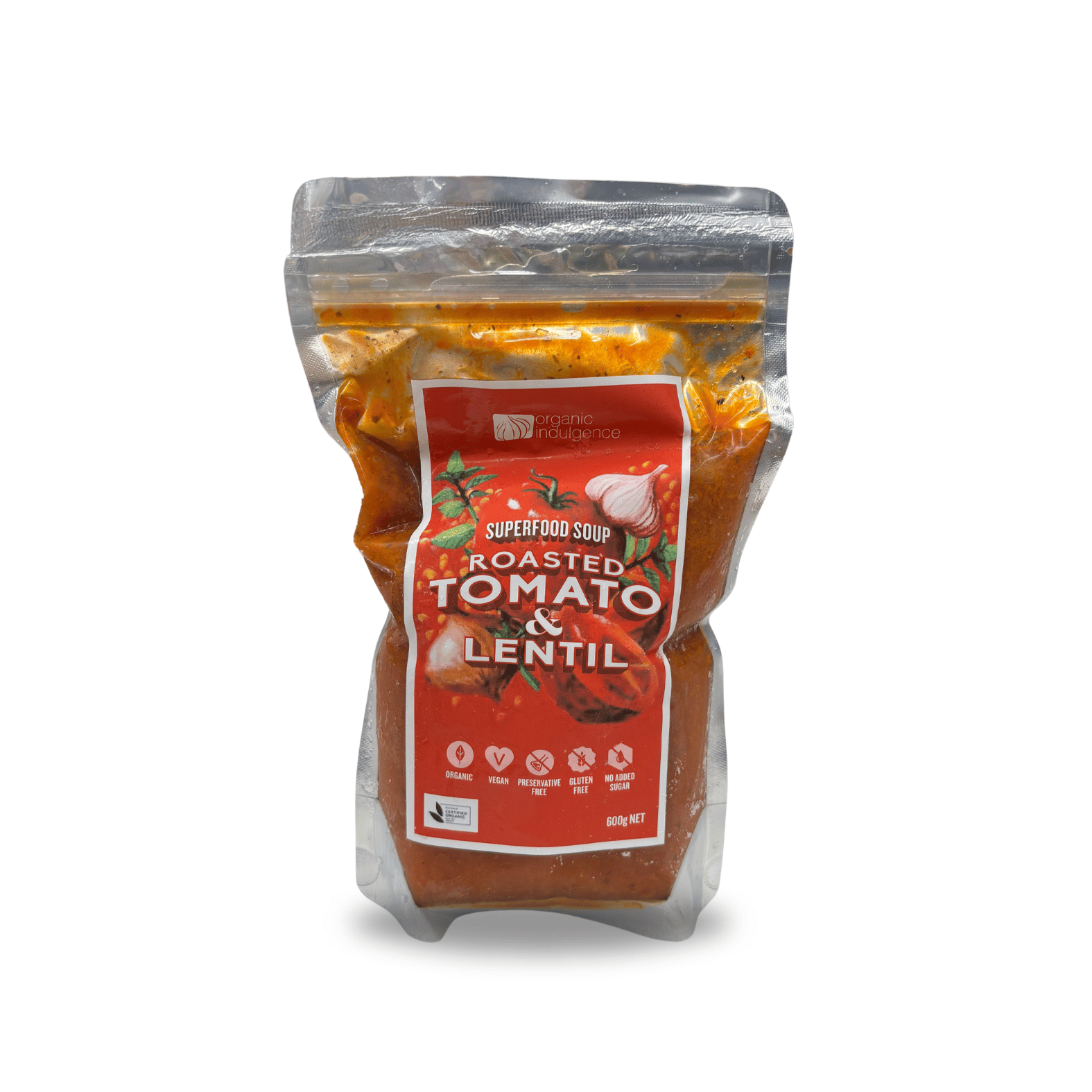 Organic Indulgence Tomato and Lentil Soup 600g